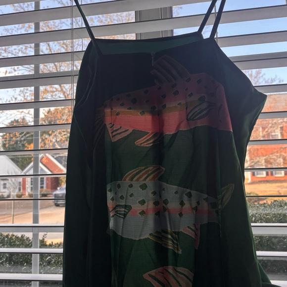 Vibrant Fish Print Mini Dress - Picture 3 of 5